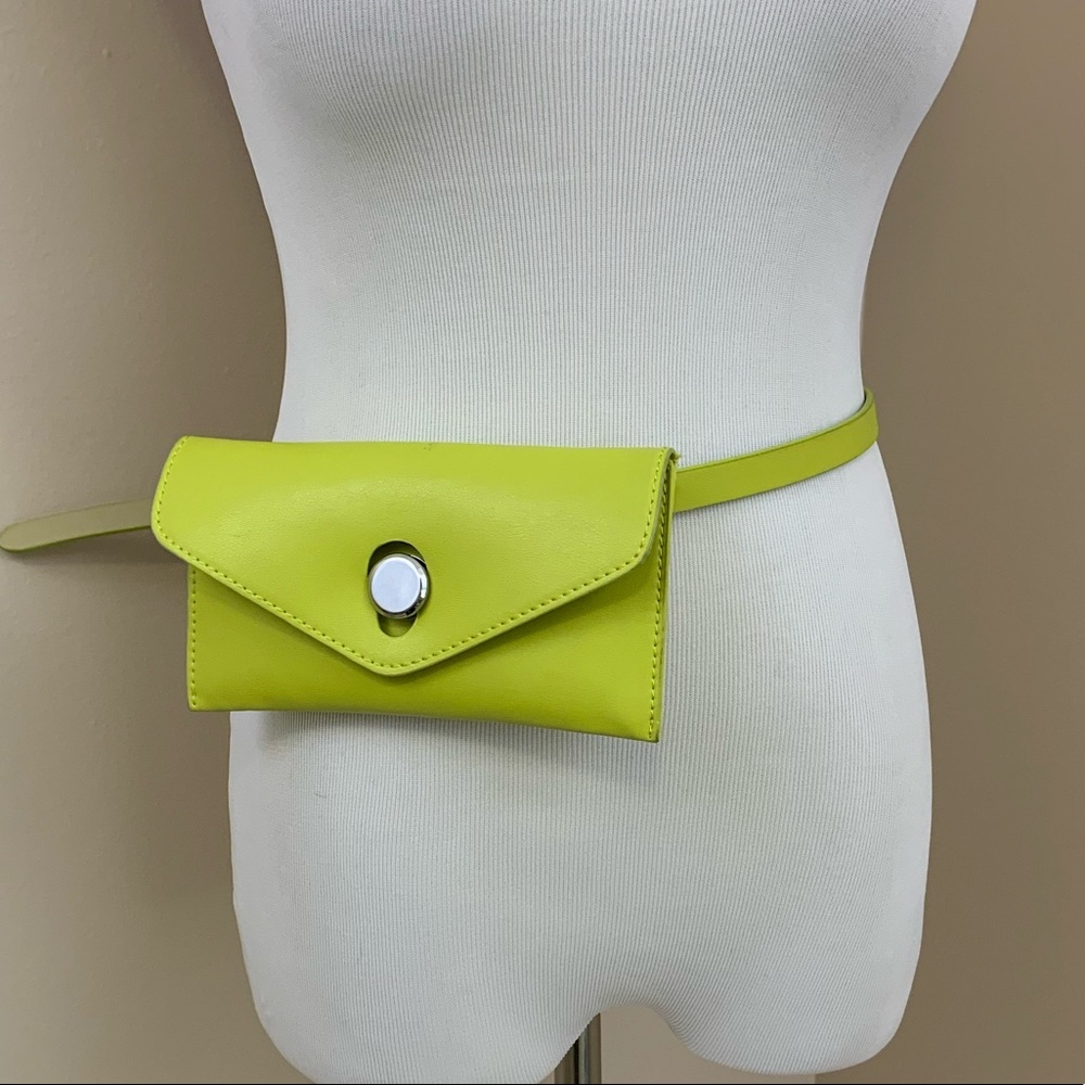 Lime green vegan belt bag!